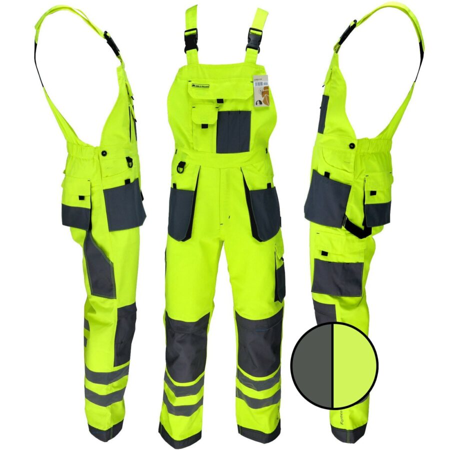 Pantaloni reflectorizanți cu bretele PROFI HIVIS