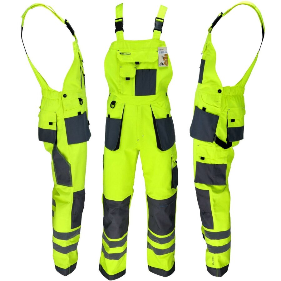 Pantaloni reflectorizanți cu bretele PROFI HIVIS