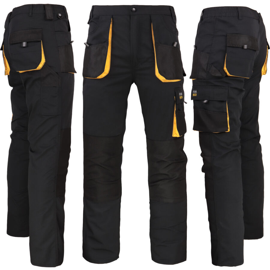 Pantaloni de lucru până la talie FORCE BLACK GELB