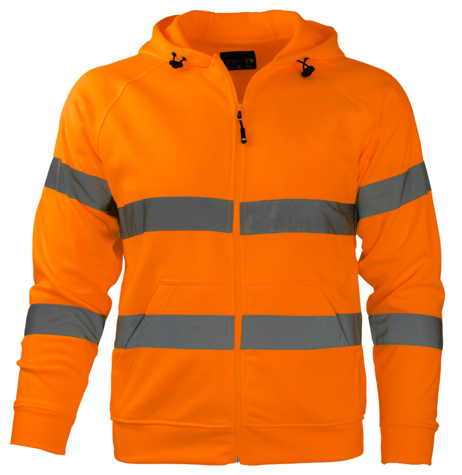 Hanorac reflectorizant cu glugă cu fermoar PRO HIVIS