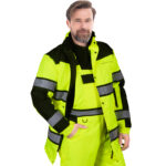Jachetă de iarnă lungă reflectorizantă MILE YELLOW