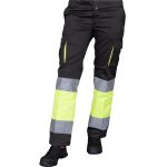 Pantaloni de damă reflectorizanți cu elastan FRAULAND HIVIS BLACK