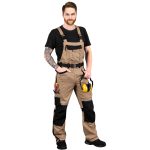 Pantaloni de lucru stretch cu bretele DESERT