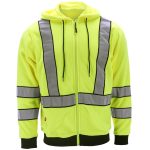 Hanorac reflectorizant din fleece cu glugă LUMINO YELLOW