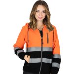Hanorac reflectorizant din fleece pentru femei MANTIS HOOD ORANGE