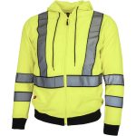 Hanorac reflectorizant din fleece cu glugă LUMINO YELLOW