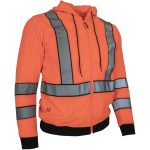 Hanorac reflectorizant din fleece cu glugă LUMINO ORANGE