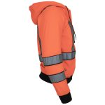 Hanorac reflectorizant din fleece cu glugă LUMINO ORANGE