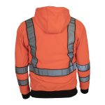 Hanorac reflectorizant din fleece cu glugă LUMINO ORANGE