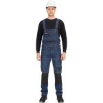 Blugi de lucru stretch cu bretele JEANS STRETCH BLUE