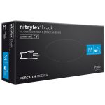 Mănuși nitril de unică folosință 100 buc. MERCATOR Nitrylex® BLACK nepudrate