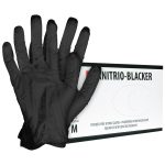 Mănuși din nitril negru nepudrate 100 buc BLACKER